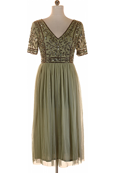 LACE &BEADS Šaty Zelené Second Hand Vel. L