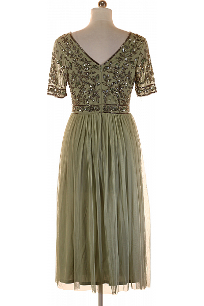 LACE &BEADS Šaty Zelené Second hand Vel. L