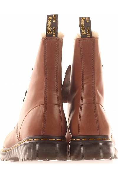 Pánské Kotníkové Boty Kožené Hnědé Dr.Martens