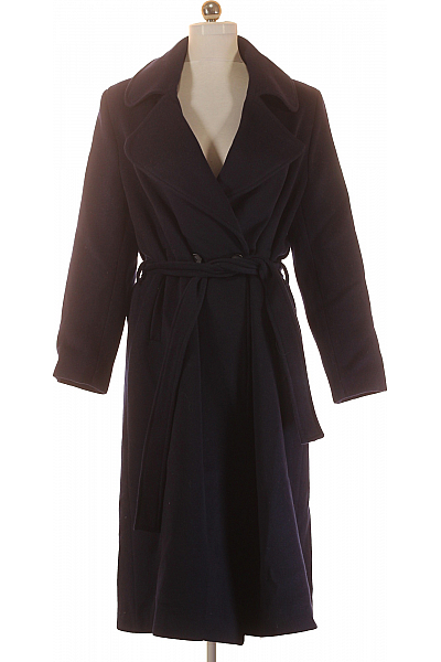 BGN Dámský Kabát Vlněný Modrý Vel. 40