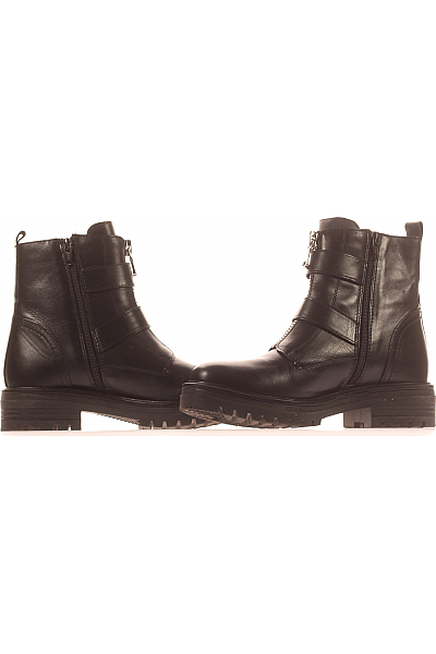 POELMAN Dámské Kotníkové Boty Černé Second hand Vel. 38