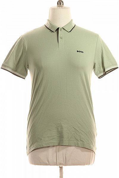 Pánské Tričko S Límečkem Zelené Hugo Boss Vel. L Pánské Tričko S Límečkem Zelené Hugo Boss Vel. L