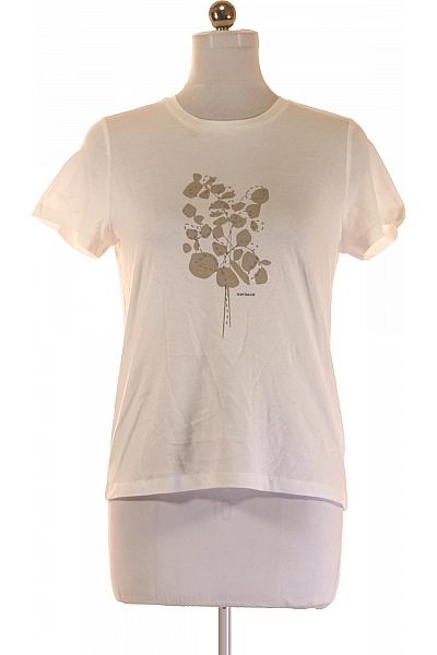 Dámské Tričko S Potiskem Bílé TOM TAILOR Vel. M