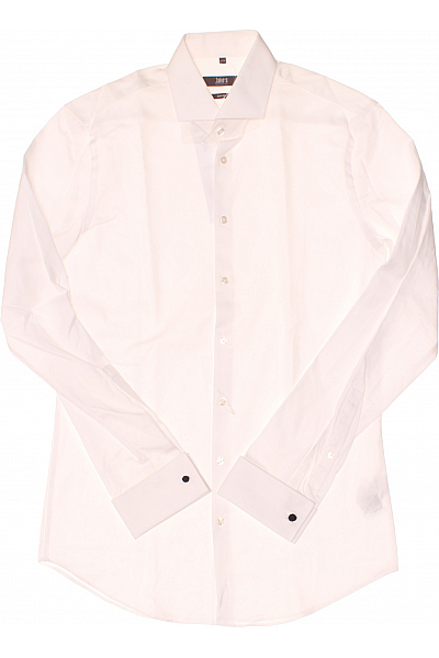 Pánská Košile Jednobarevná Bílá Jake*s Vel. 37/38