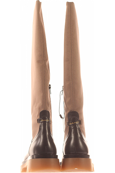 GANT Dámské Kozačky Kožené Šedé Outlet