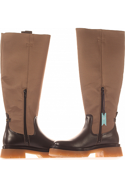 GANT Dámské Kozačky Kožené Šedé Outlet