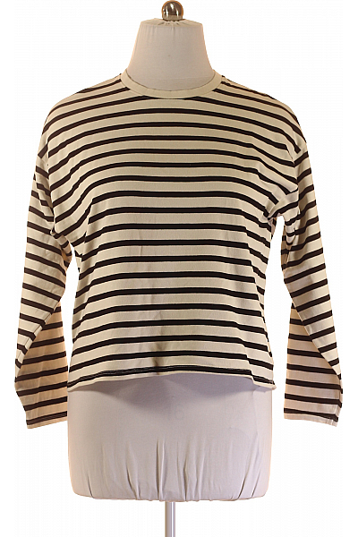 PULL&BEAR Dámské Tričko Černobílé Vel.  L PULL&BEAR Dámské Tričko Černobílé Vel.  L