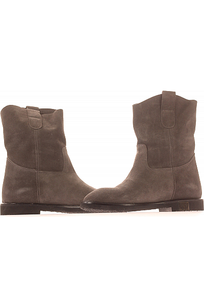 Dámské Kotníkové Boty Kožené Šedé Inuovo Outlet Vel.  38