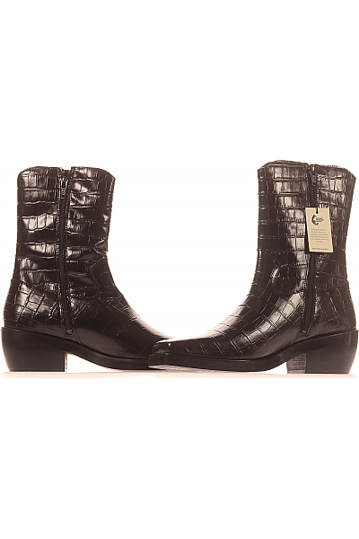 Dámské Kotníkové Boty Kožené Černé Scotch & Soda