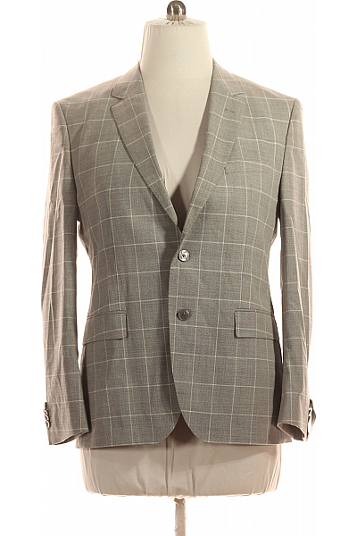 Společenské Pánské Sako Šedé Hugo Boss Vel. 26