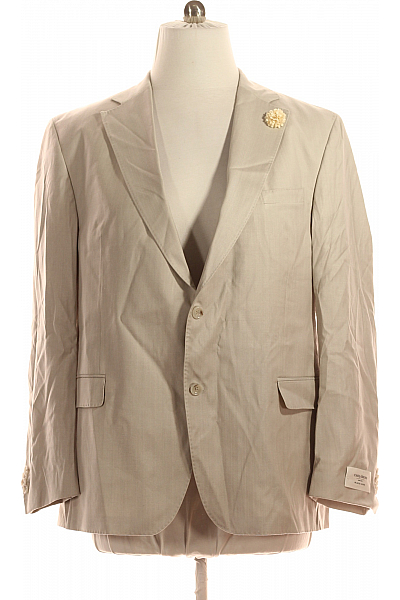 Carl Gross Společenské Pánské Sako Vlněné Šedé Vel.  28