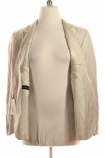 Carl Gross Společenské Pánské Sako Vlněné Šedé Vel.  28