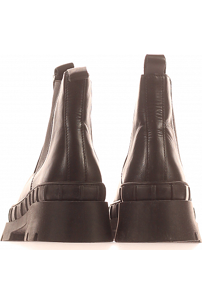 Dámské Kotníkové Boty Kožené Černé Vel. 42