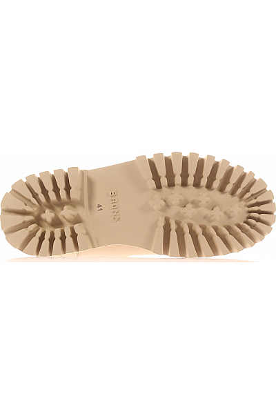 Dámské Kotníkové Boty Kožené Béžové BRONX Vel. 41