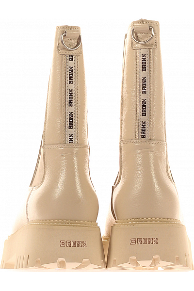 Dámské Kotníkové Boty Kožené Béžové BRONX Vel. 41