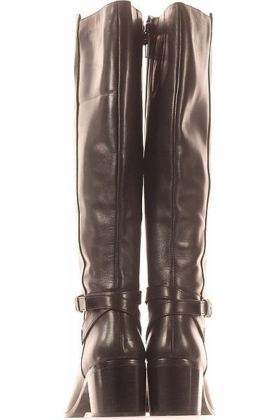 Dámské Kozačky Kožené Černé DUNE Vel. 41