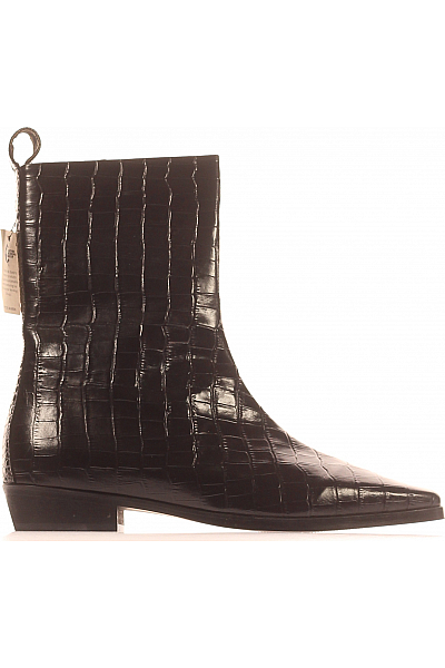 Dámské Kotníkové Boty Kožené Černé Scotch & Soda Vel. 41