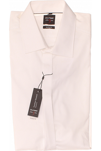 OLYMP Pánská Košile Jednobarevná Bílá Vel. 41