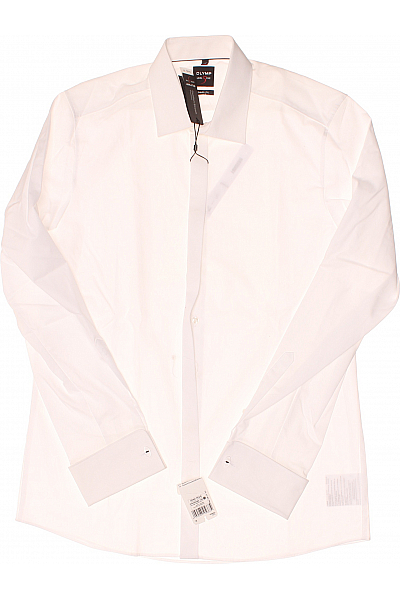 OLYMP Pánská Košile Jednobarevná Bílá Vel. 41