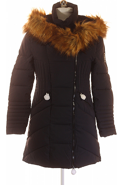 Geographical Norway Dámská Zimní Dlouhá Bunda Modrá Vel.  M