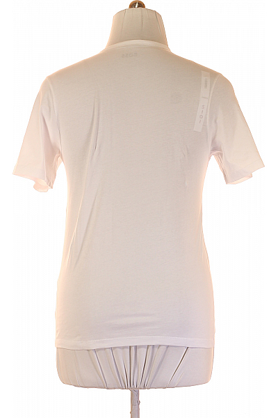 Jednoduché Pánské Tričko s Krátkým Rukávem Bavlněné Bílé Hugo Boss