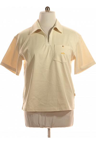 Pánské Tričko S Límečkem Žluté Vel. M