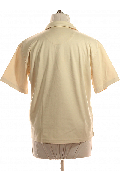 Pánské Tričko s Límečkem Žluté Vel. M