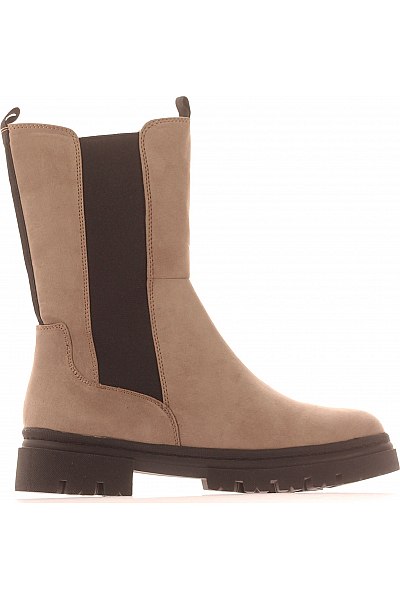 MARCO TOZZI Dámské Kotníkové Boty Kožené Béžové Vel. 41