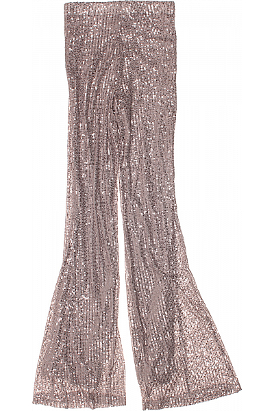 Společenské Dámské Kalhoty Stříbrné REVIEW Vel. XS