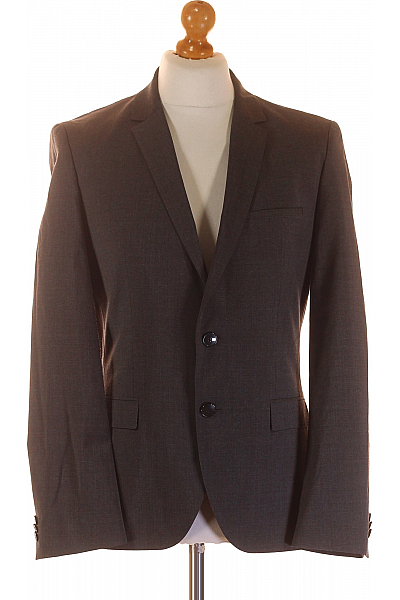 Společenské Pánské Sako Šedé Hugo Boss Vel. 48