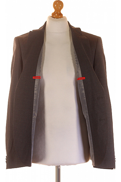 Společenské Pánské Sako Šedé Hugo Boss Vel. 48
