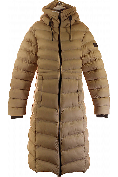 Dámská Zimní Dlouhá Bunda Béžová Geographical Norway Vel.  XL Dámská Zimní Dlouhá Bunda Béžová Geographical Norway Vel.  XL