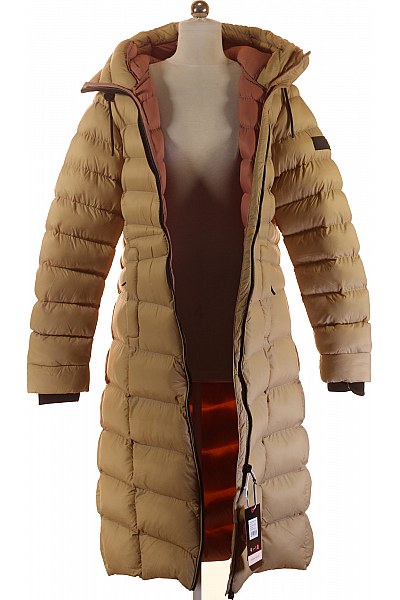 Dámská Zimní Dlouhá Bunda Béžová Geographical Norway Vel.  XL