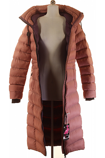 Dámská Zimní Dlouhá Bunda Růžová Geographical Norway Vel.  L