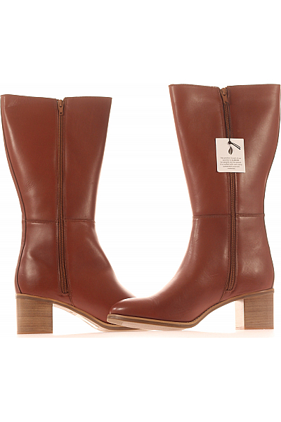 Dámské Boty Kožené Hnědé Vel. 41