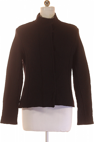 Hessnatur Dámský Kabát Vlněný Černý Second Hand Vel. 40