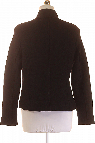 Hessnatur Dámský Kabát Vlněný Černý Second hand Vel. 40