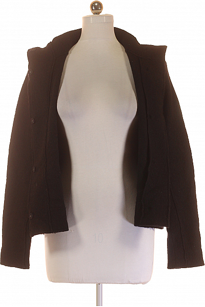 Hessnatur Dámský Kabát Vlněný Černý Second hand Vel. 40