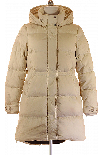 Dámská Zimní Dlouhá Bunda Béžová Woolrich Second Hand Vel. M