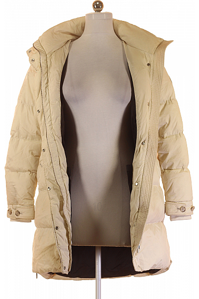 Dámská Zimní Dlouhá Bunda Béžová Woolrich Second hand Vel. M