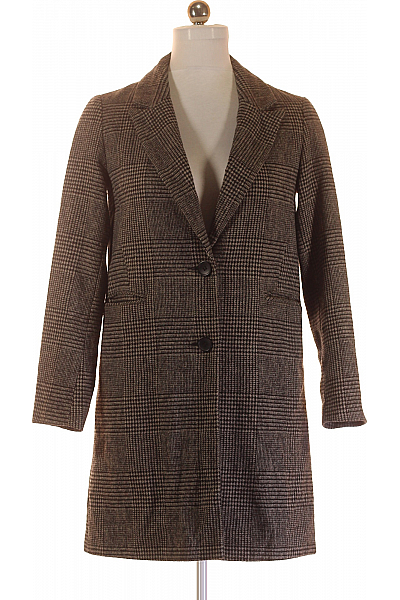 Escada Krátký Dámský Kabát Vlněný Šedý