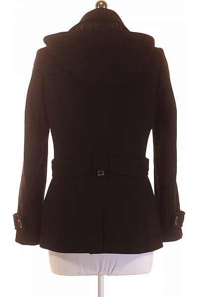 Krátký Dámský Kabát Vlněný Černý S.OLIVER Vel. L