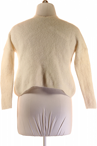 Dámský Svetr Alpacový Bílý Mos Mosh Second hand Vel. L