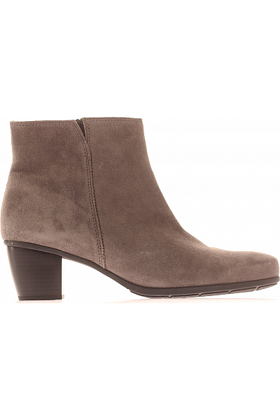 GABOR Dámské Kotníkové Boty Kožené Šedé