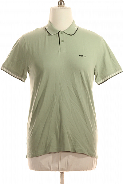 Hugo Boss Pánské Tričko Zelené Second Hand Vel. XL