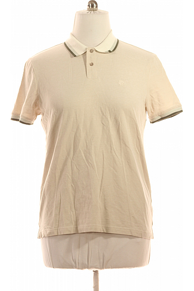 MC NEAL Pánské Tričko S Límečkem Béžové Vel. L