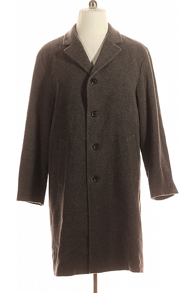 Pánský Kabát Vlněný Šedý Strellson Vel. 52