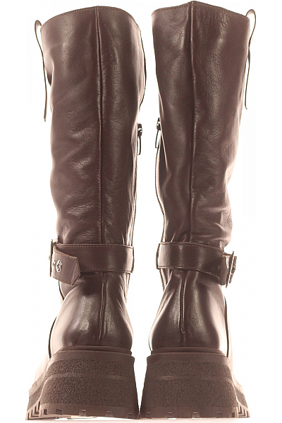 Inuovo Dámské Kotníkové Boty Kožené Hnědé Vel. 37