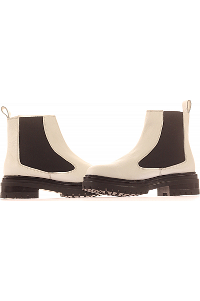 Lazamani Dámské Kotníkové Boty Kožené Bílé Vel. 37