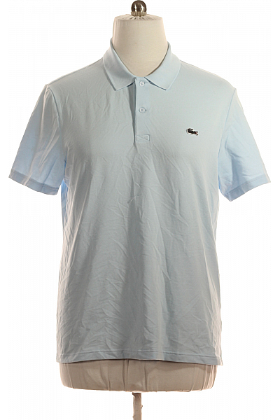 Pánské Tričko S Límečkem Modré LACOSTE Vel. XL Pánské Tričko S Límečkem Modré LACOSTE Vel. XL